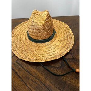 DPC Dorfman Pacific Pine Weaved Straw Universal Wide Brim Summer Hat size Small